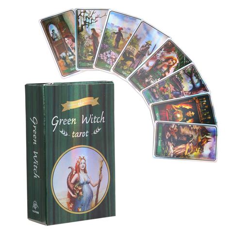 Green witch tarot card deck guidebook in pdf form